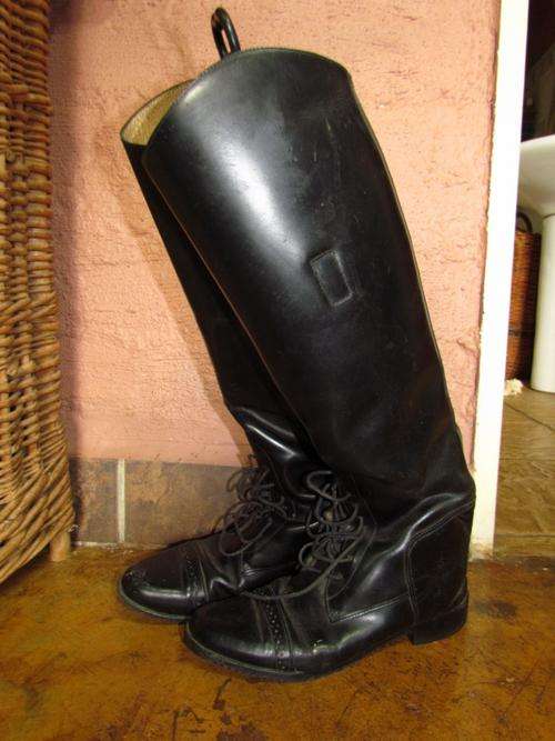 ENGLISH EQUESTRIAN LADIES LEATHER RIDING BOOTS Size 5